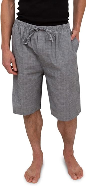 Men's Soft Poplin Woven Pajama & Sleep Jam Cargo Short Lounge Pants