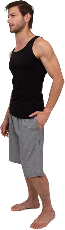 Men's Soft Poplin Woven Pajama & Sleep Jam Cargo Short Lounge Pants