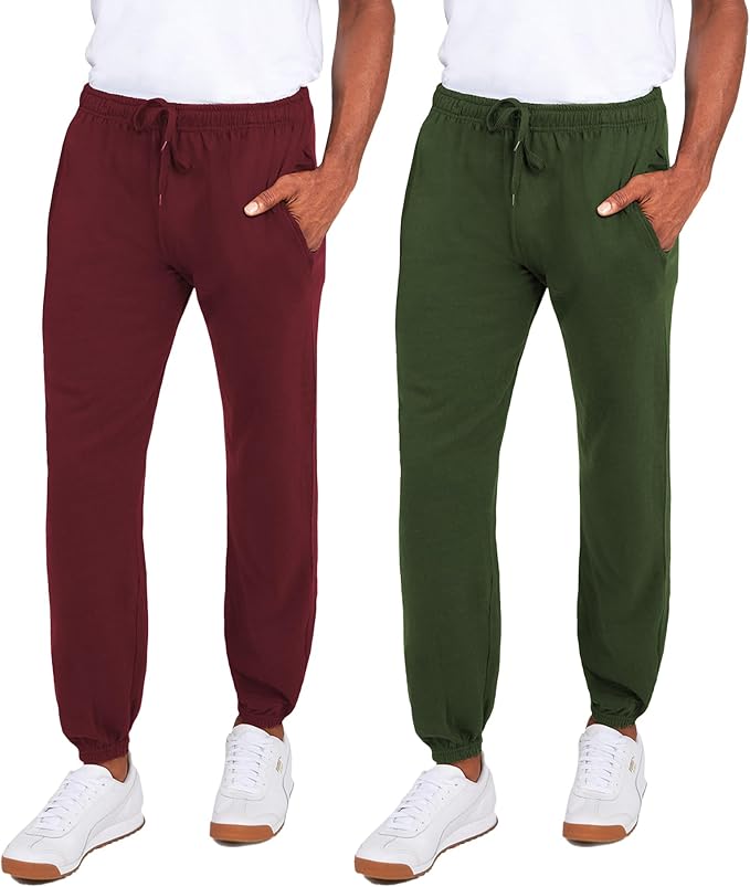 Men's Fleece Jogger Pants Athletic Loose-fit Sweatpants