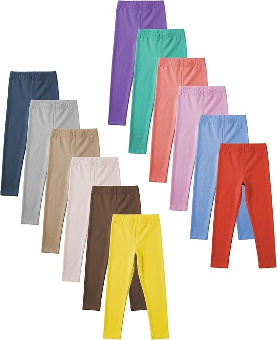 Toddler / Little Kids Unisex Cotton Stretch Snug Fitting Long Pant Leggings