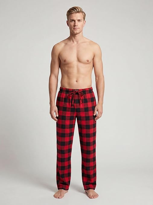 Men's Cotton Super Soft Flannel Plaid Pajama Pants