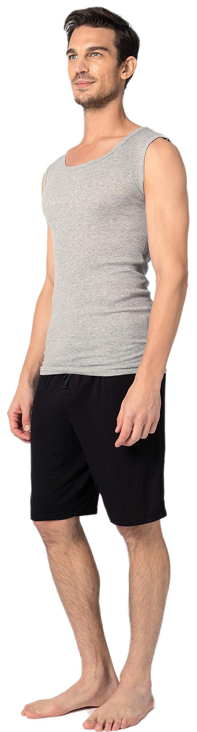 Men's Sleeveless Crew Cotton Muscle Tanks