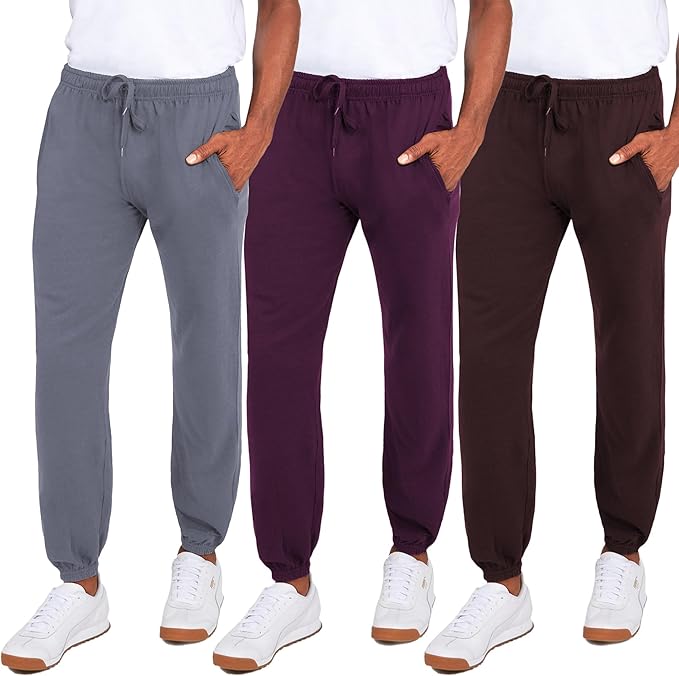 Men's Fleece Jogger Pants Athletic Loose-fit Sweatpants