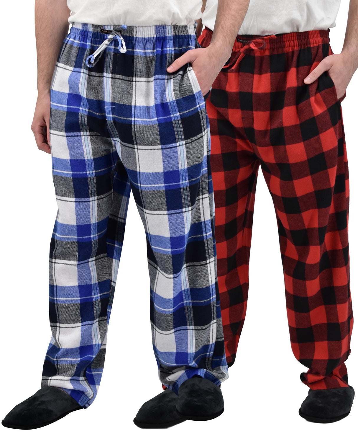 Men's Cotton Super Soft Flannel Plaid Pajama Pants