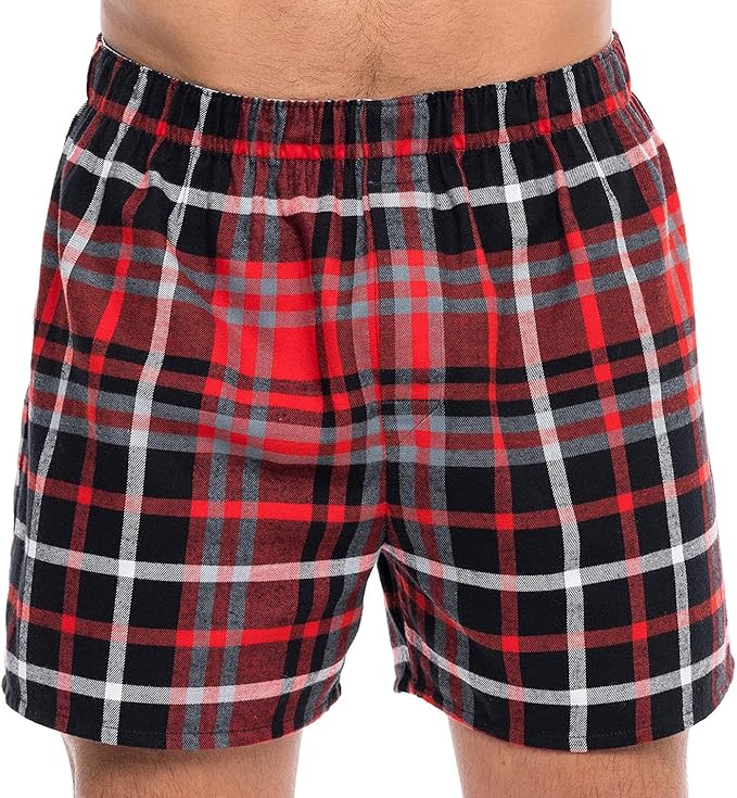 Men's Cotton Flannel Super-Soft Woven Boxer Shorts