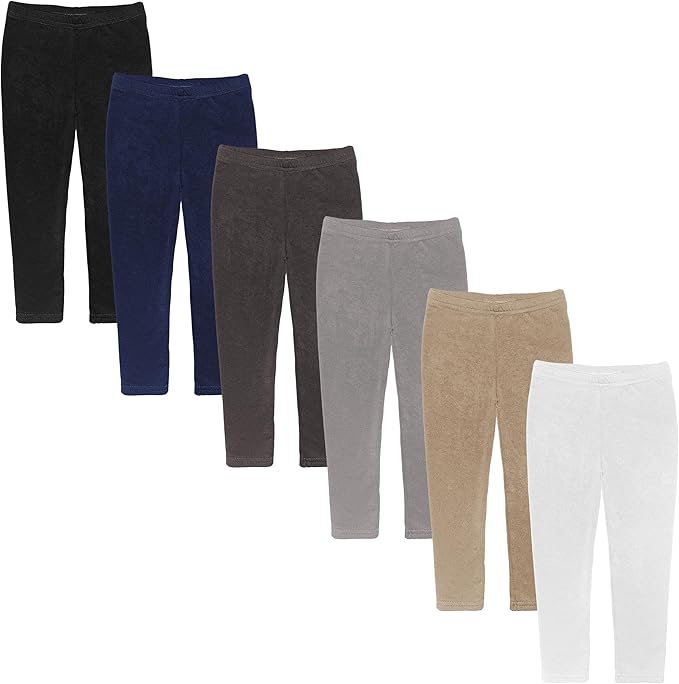Toddler / Little Kids Unisex Cotton Stretch Snug Fitting Long Pant Leggings