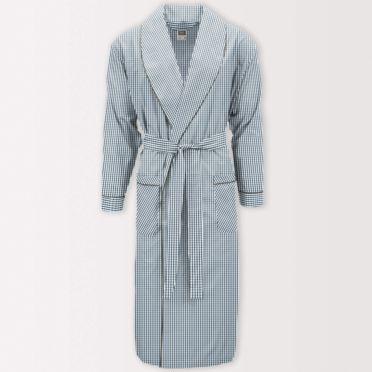 Men's Premium Cotton Blend Woven Lightweight Long Sleep Robe/Bathrobe (2 Pack)