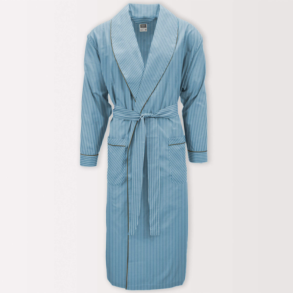 Men's Premium Cotton Blend Woven Lightweight Long Sleep Robe/Bathrobe (2 Pack)
