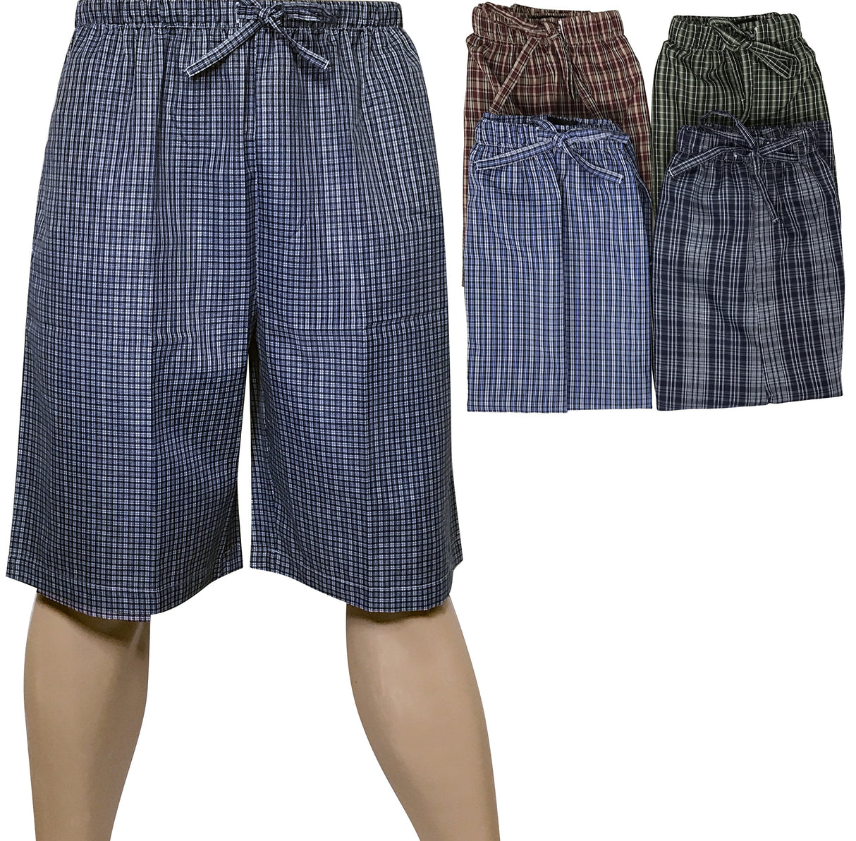 Men's Soft Poplin Woven Pajama & Sleep Jam Cargo Short Lounge Pants