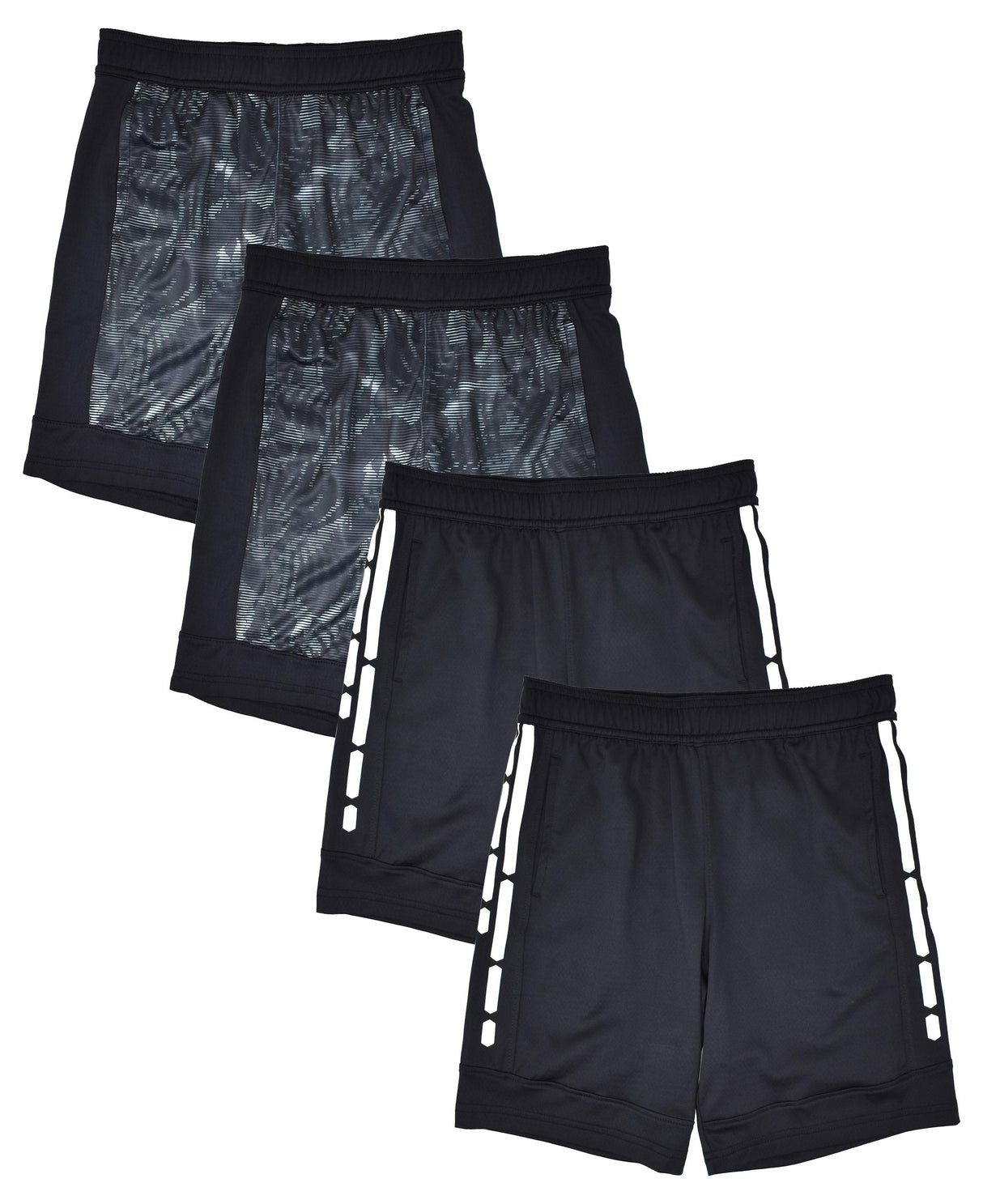 Boys Active Performance & Mesh Style Basketball Sport Shorts