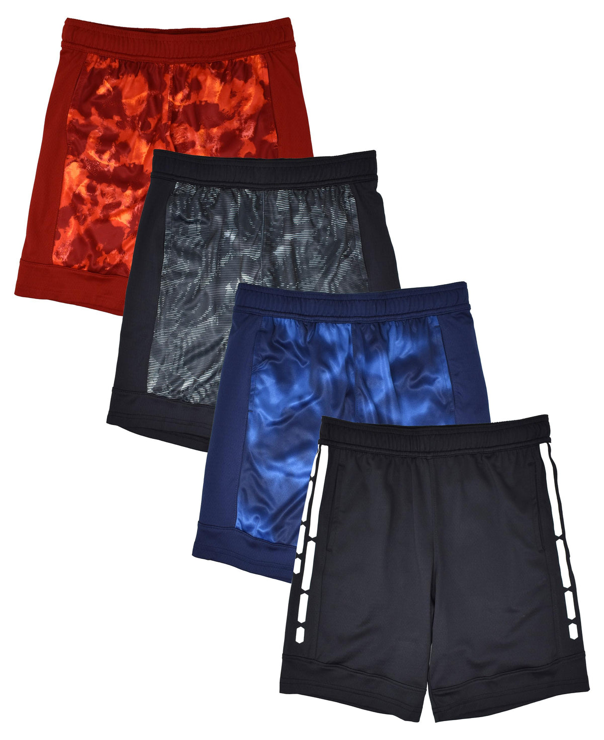 Boys Active Performance & Mesh Style Basketball Sport Shorts