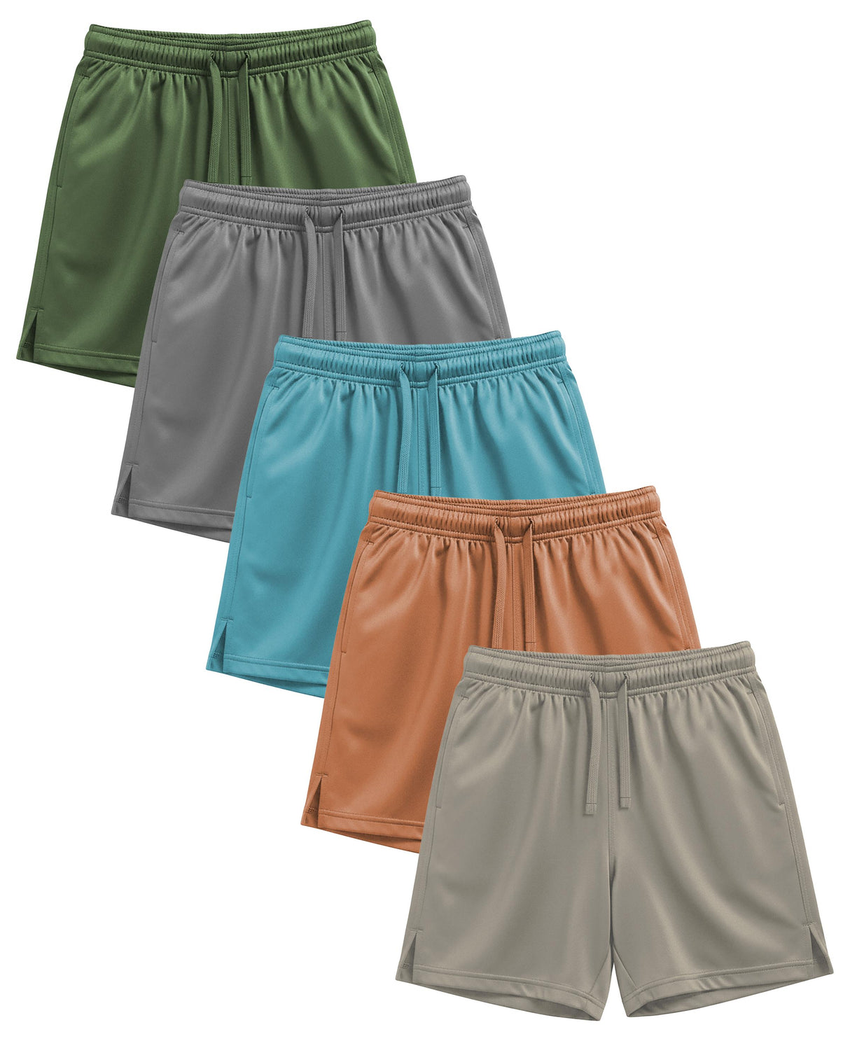 Boys Active Performance & Mesh Style Basketball Sport Shorts