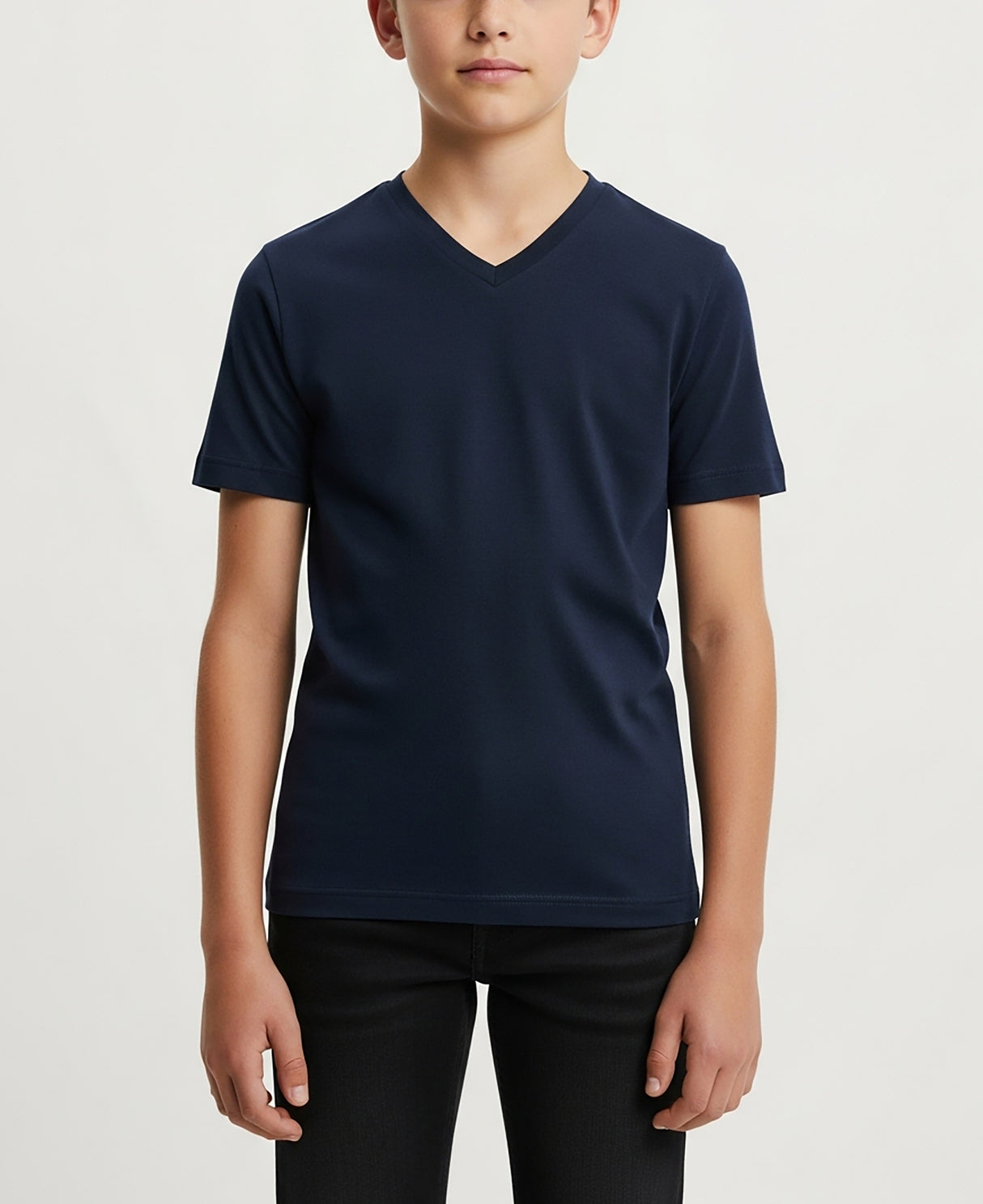 Boys' Cotton Stretch V Neck T Shirts