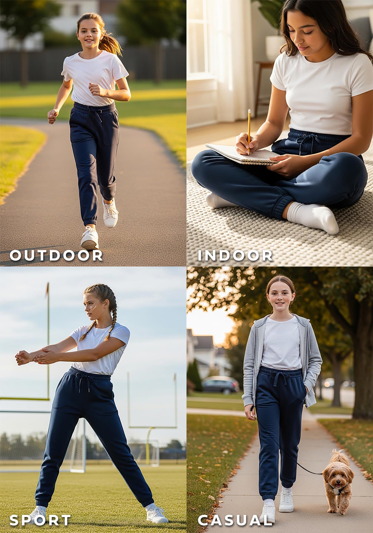 Girl's Fleece Jogger Pants