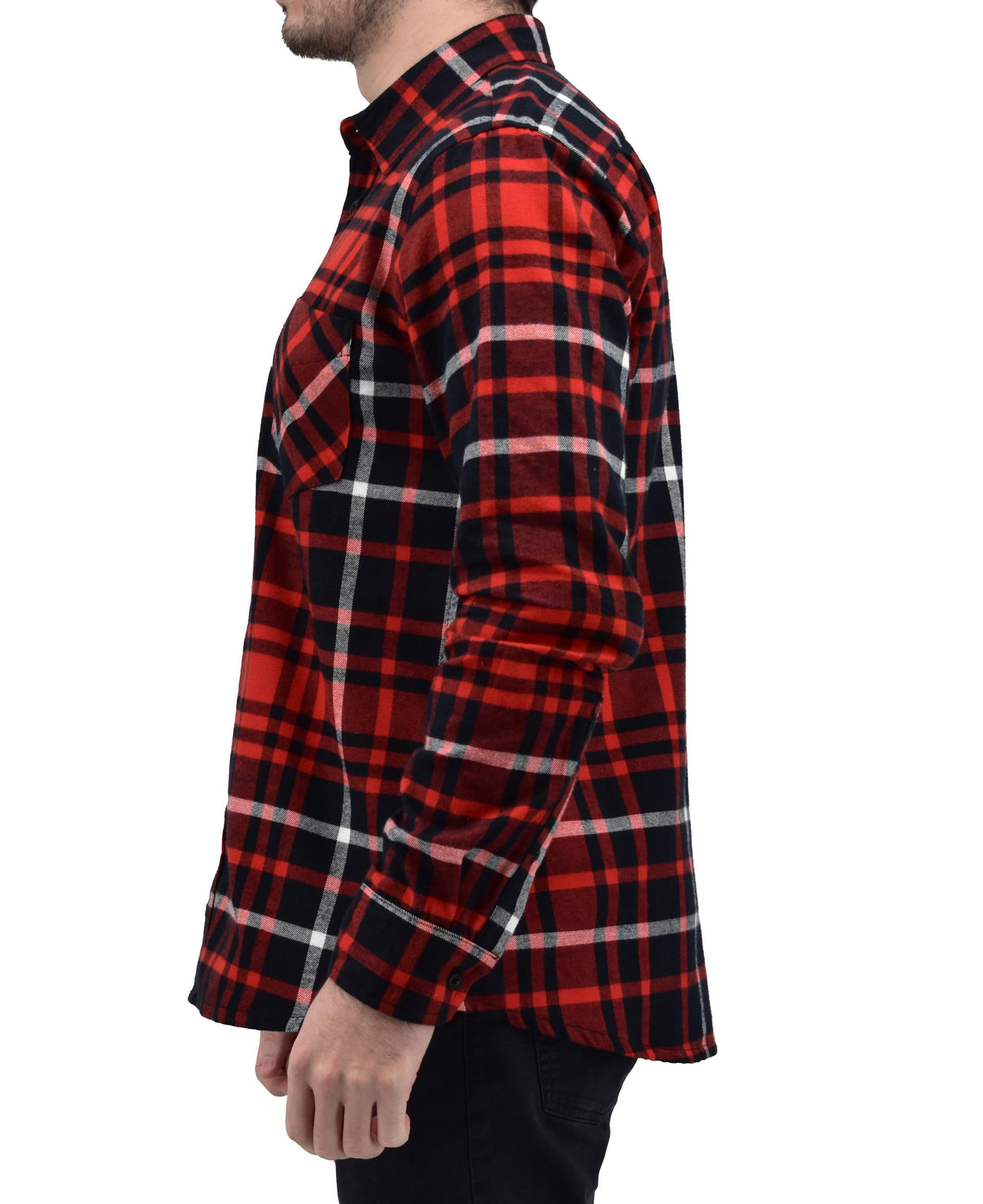 Men's Button Down Regular Fit Long Sleeve Plaid Flannel Casual Shirts