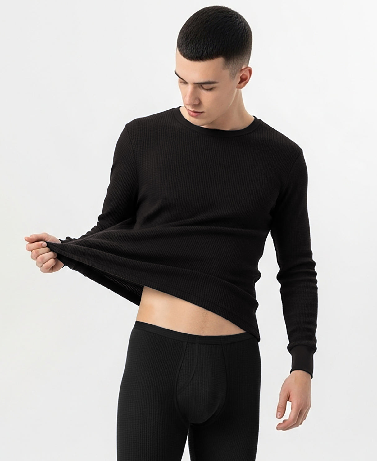 Men's Traditional Waffle Thermal Baselayer Long Sleeve Shirt