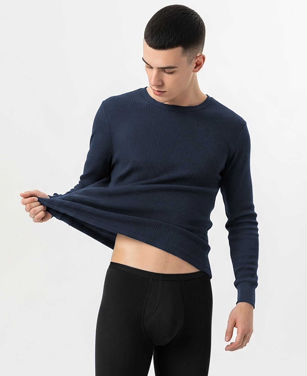Men's Traditional Waffle Thermal Baselayer Long Sleeve Shirt