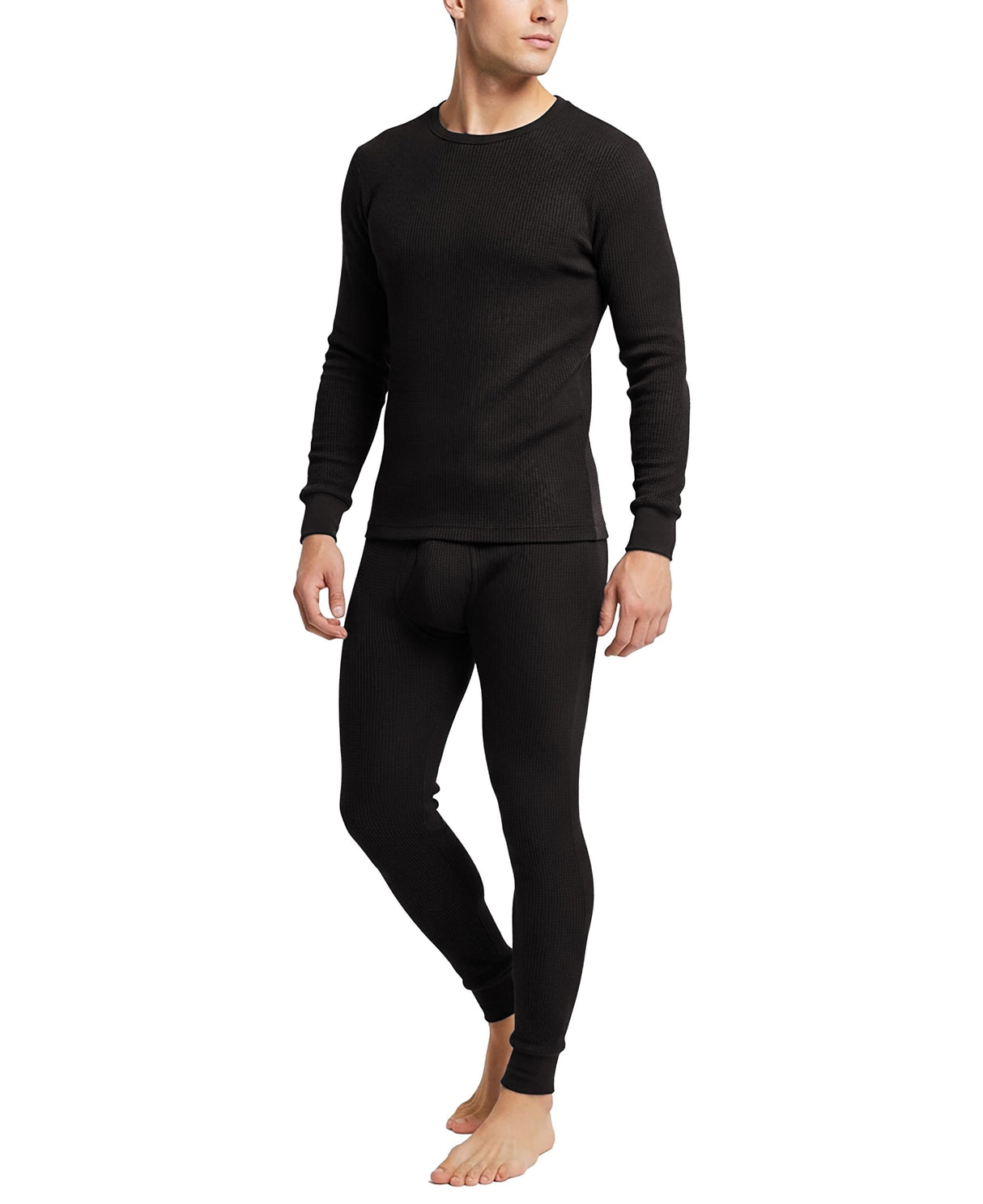Men's Traditional Waffle Thermal Top & Bottom Set