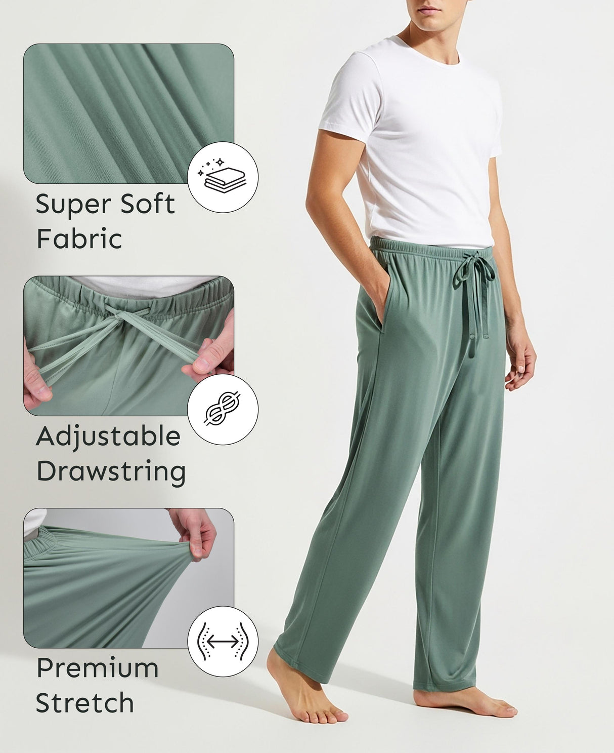 Men's Executive Soft Stretch Lounge Sleep Pants