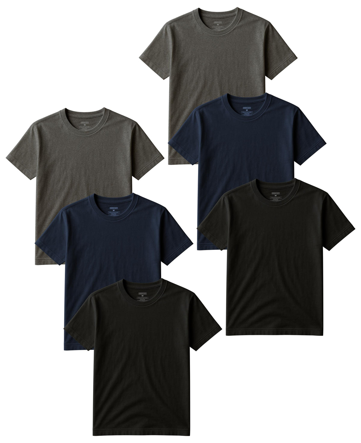 Men's Classic Short Sleeve Cotton Undershirts, Crew Neck T Shirt (Multi-Pack)