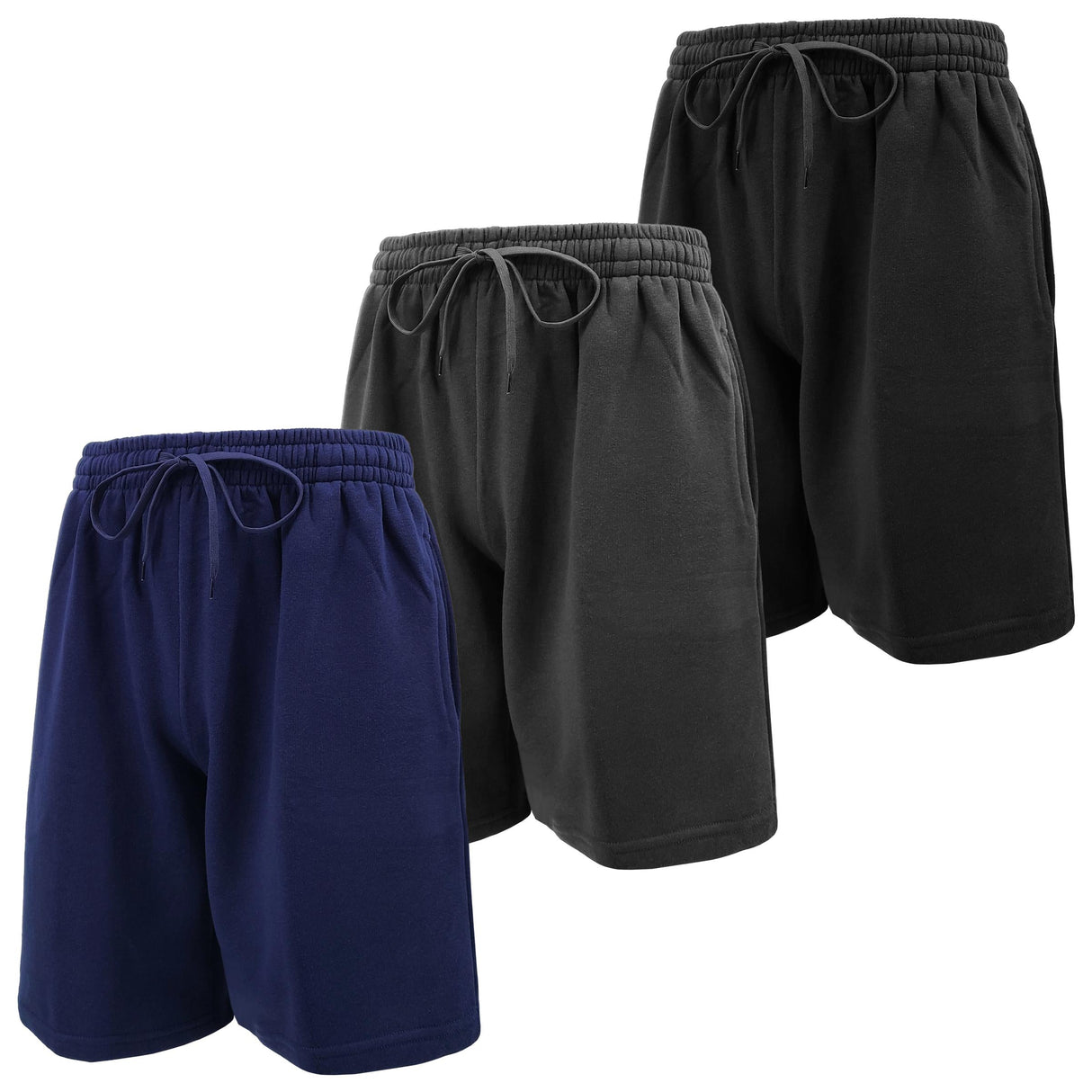 Mens Cotton Knit Athletic Gym Shorts
