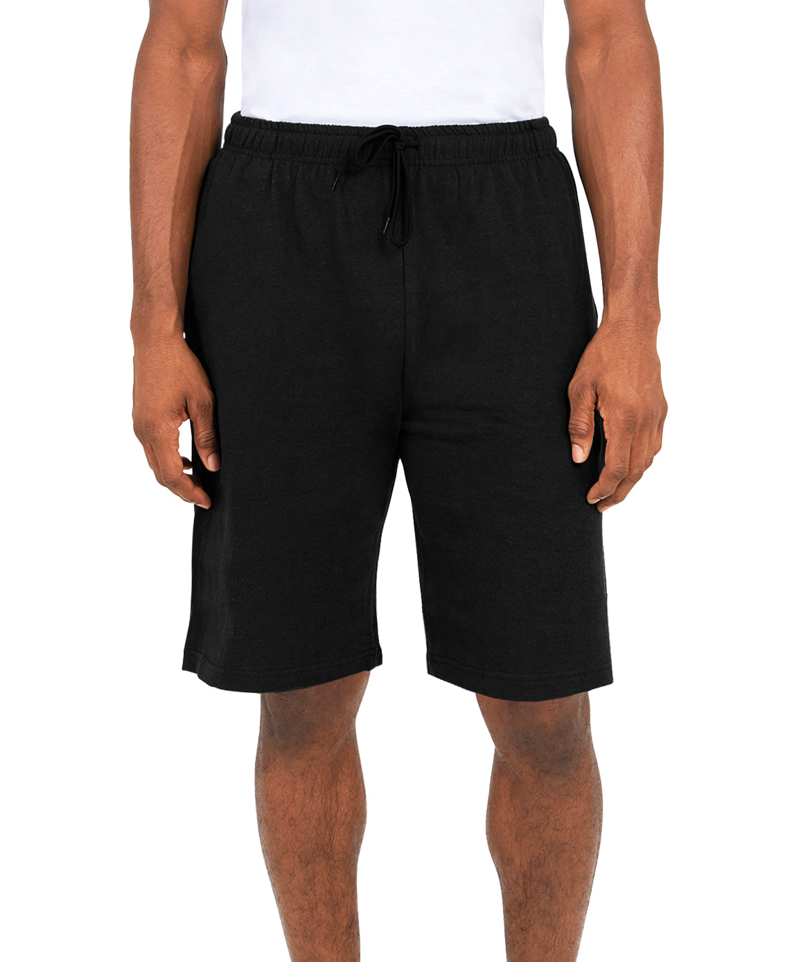Mens Cotton Knit Athletic Gym Shorts
