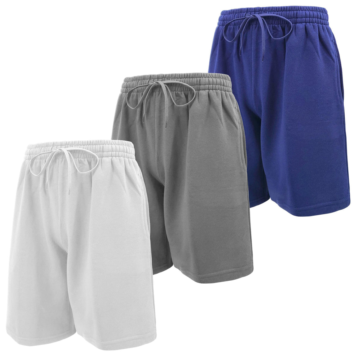 Mens Cotton Knit Athletic Gym Shorts