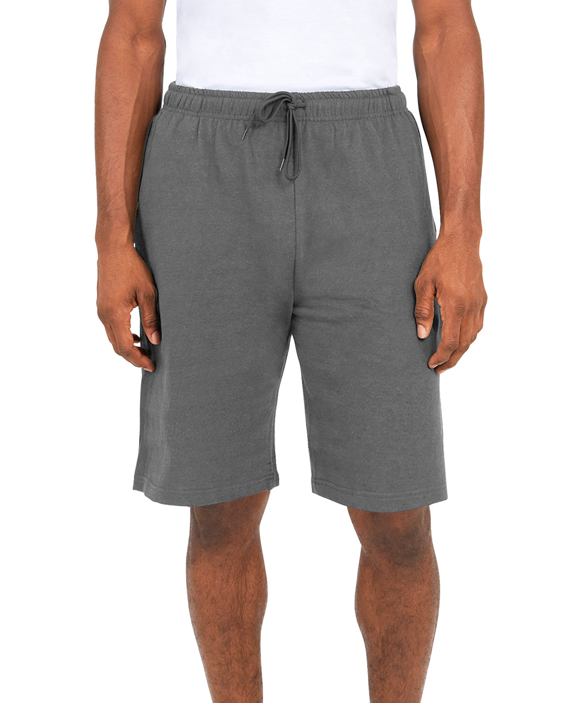 Mens Cotton Knit Athletic Gym Shorts