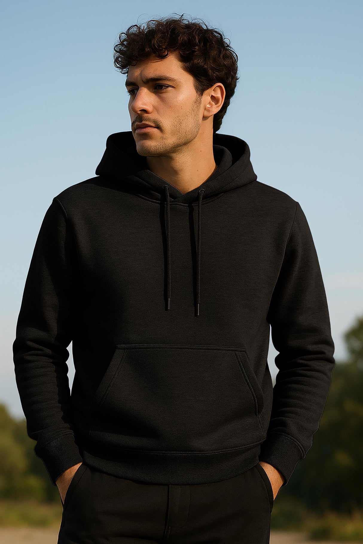 Men's Cotton Hoodie, Soft Midweight Fleece, Pullover Hooded Sweatshirt
