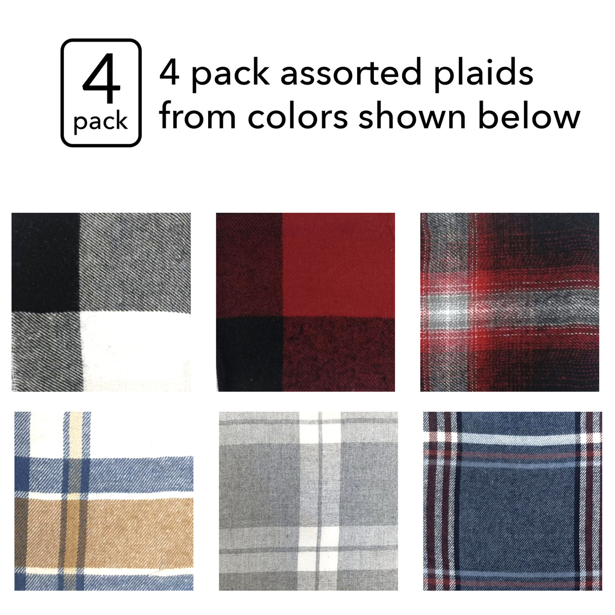 Men's Cotton Flannel Super-Soft Woven Boxer Shorts