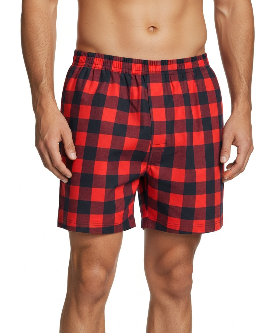 Men's Cotton Flannel Super-Soft Woven Boxer Shorts