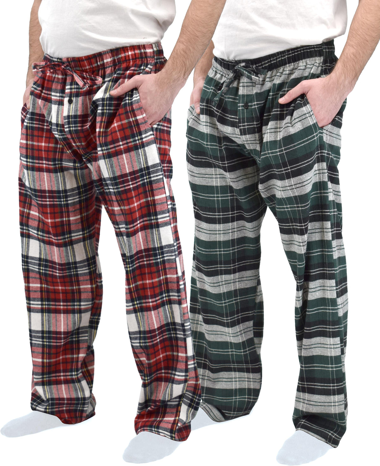 Men's Cotton Super Soft Flannel Plaid Pajama Pants