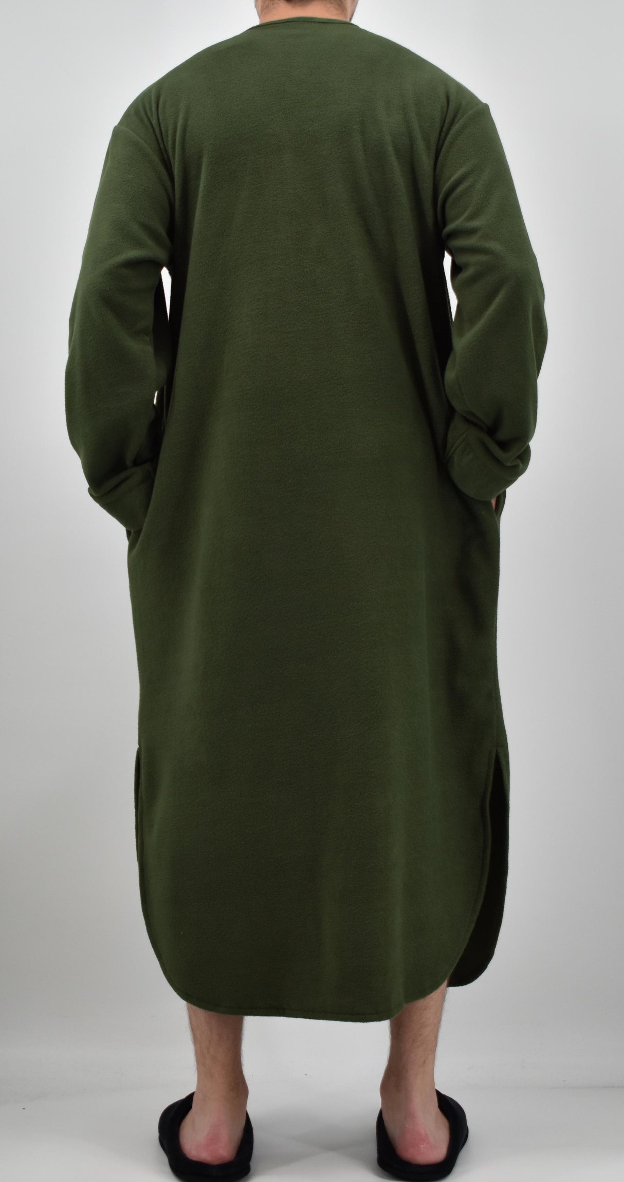 Men's Plush Polar Fleece Long Nightshirt