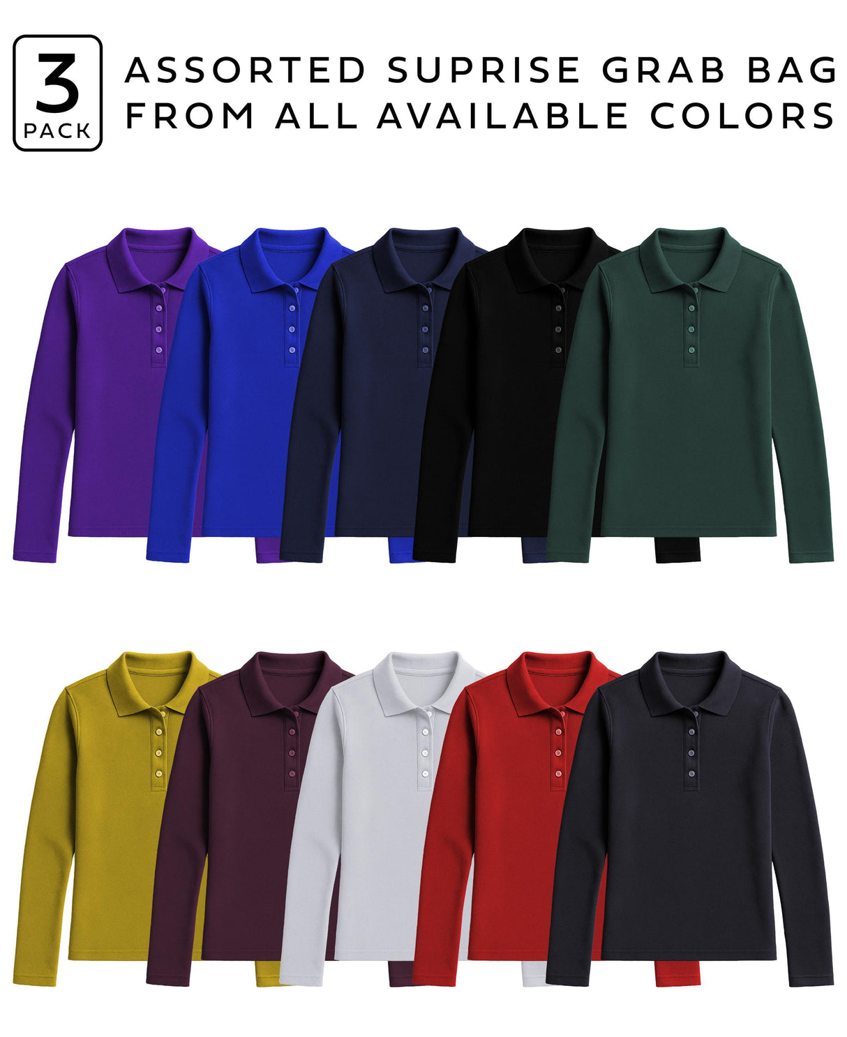 Women's Golf Polo Long Sleeve Polo Shirt
