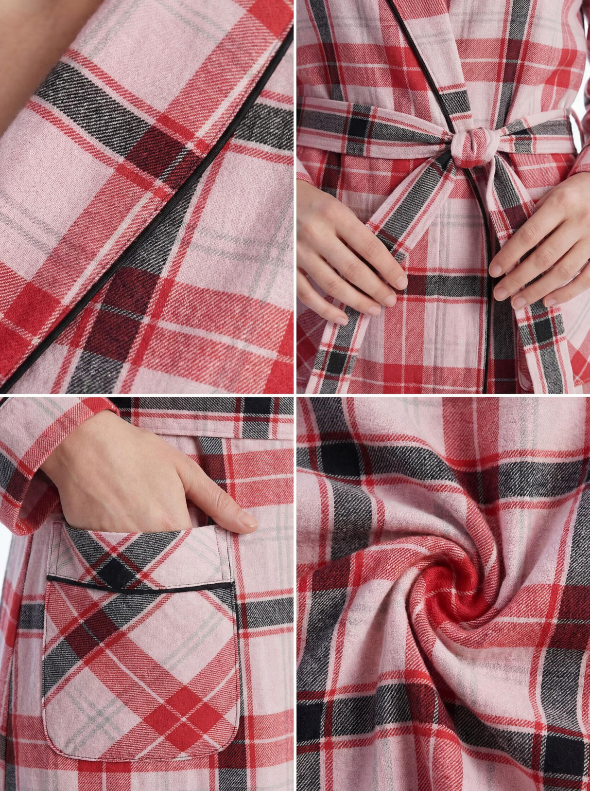 Women's Long Premium Cotton Flannel Sleep Robe