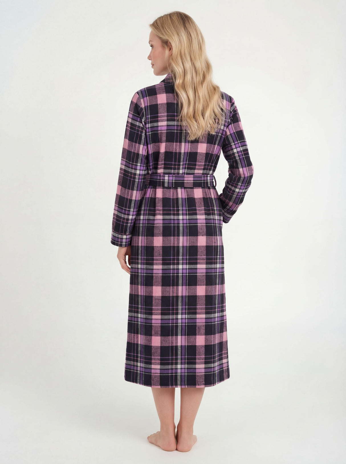 Women's Long Premium Cotton Flannel Sleep Robe