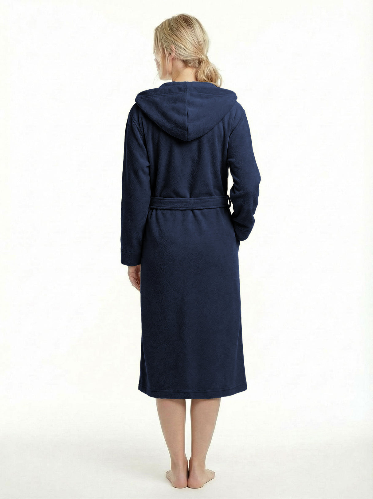 Women's Hooded Plush Fleece Bathrobe