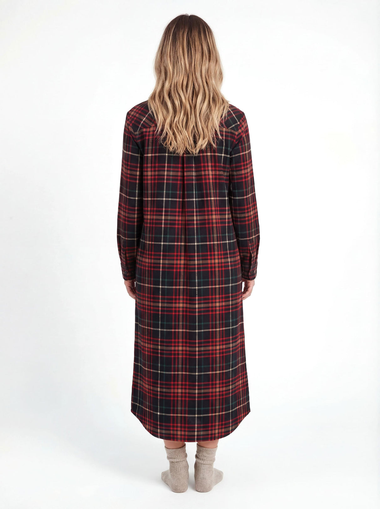 Women's Cotton Flannel Long Nightshirt