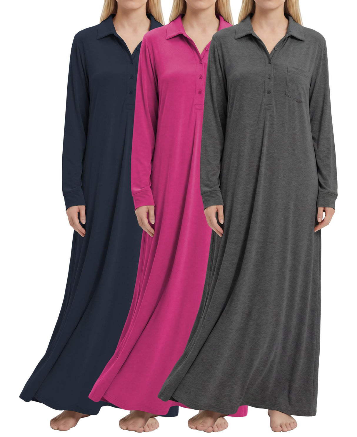 Andrew Scott Women's Cotton Stretch Sleep Nightshirt