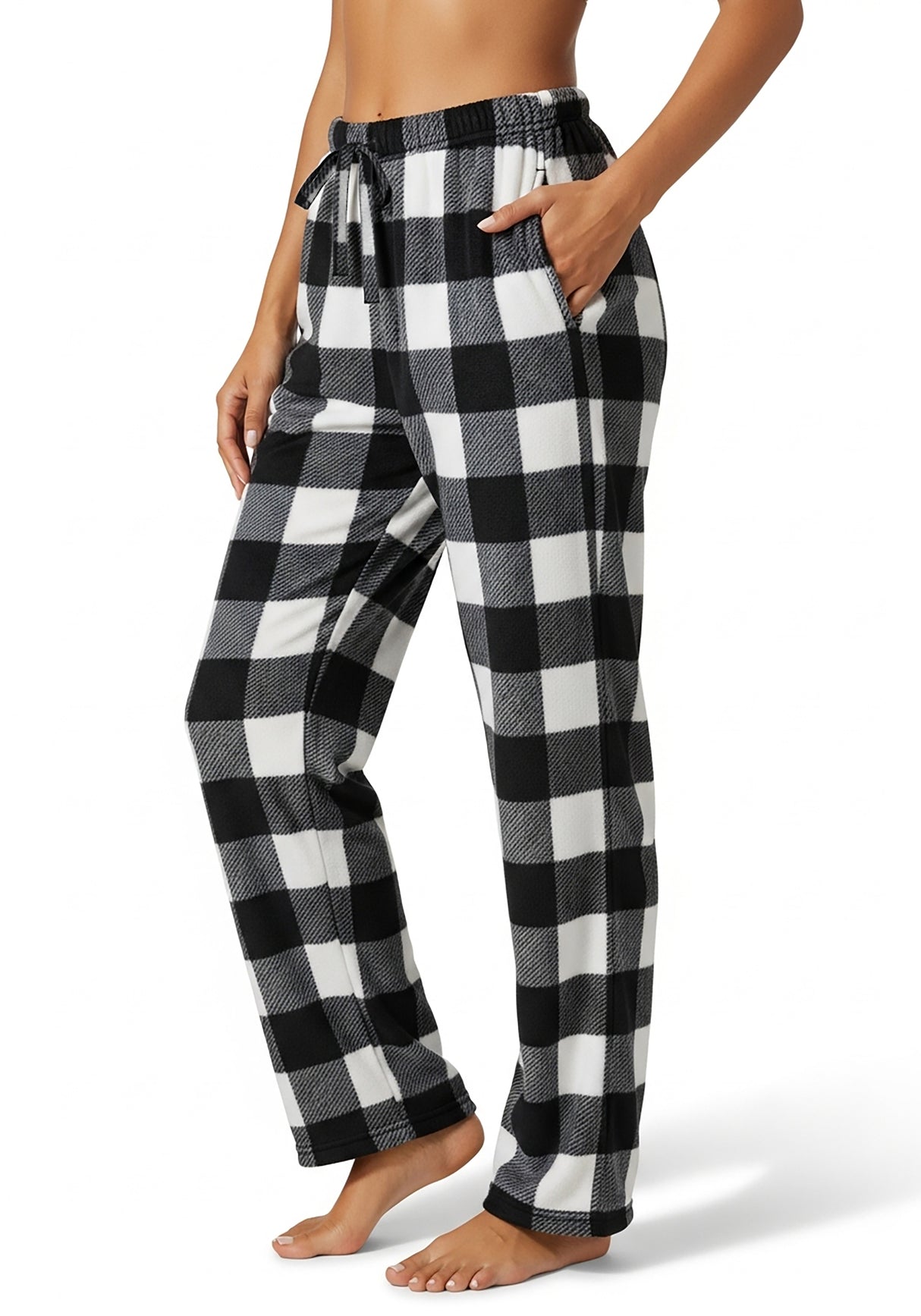Women's Micro Fleece Plaid Lounge Pants (Multi-Packs)