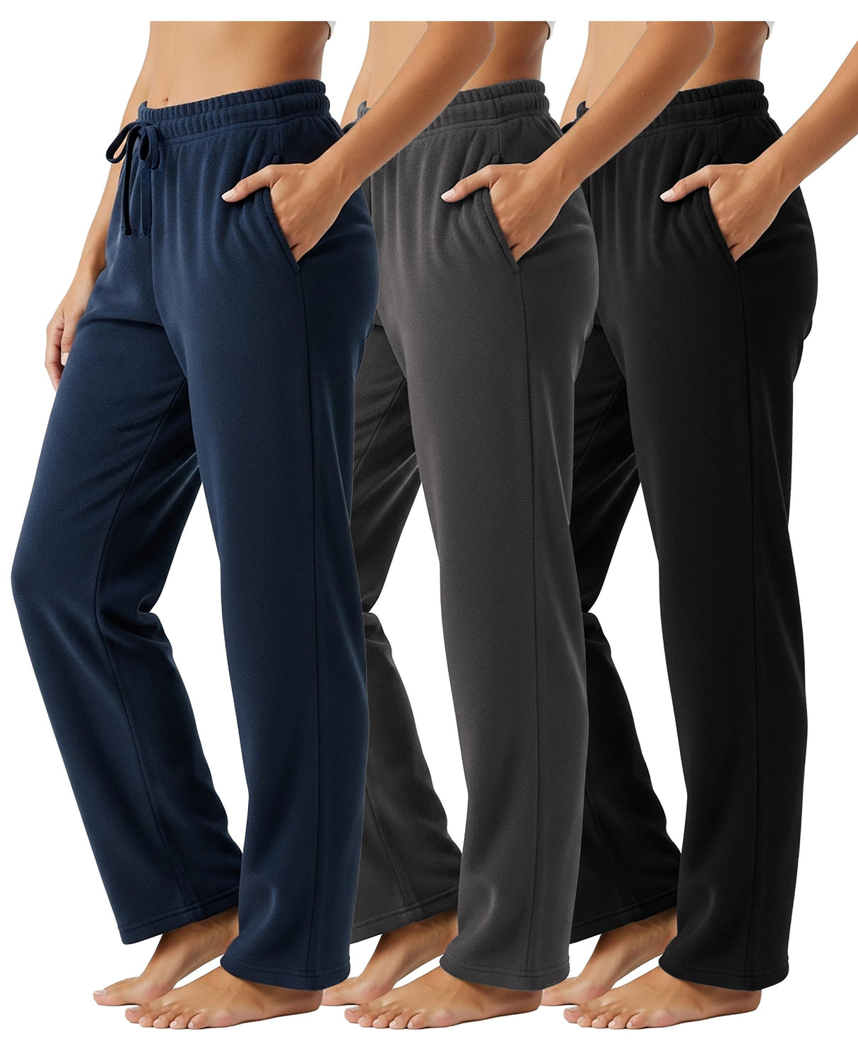 Women's Micro Fleece Plaid Lounge Pants (Multi-Packs)