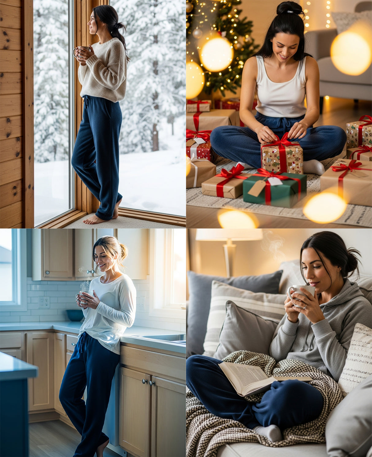 Women's Micro Fleece Plaid Lounge Pants (Multi-Packs)
