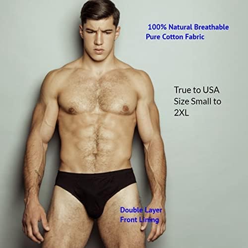 Men's All Natural Cotton Sport Briefs