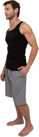 Men's Soft Poplin Woven Pajama & Sleep Jam Cargo Short Lounge Pants