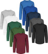 Boys Long Sleeve Cotton Base Layer Stretch Performace Tops