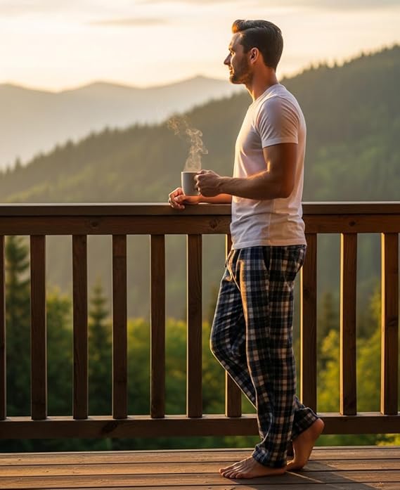 Men's Cotton Super Soft Flannel Plaid Pajama Pants