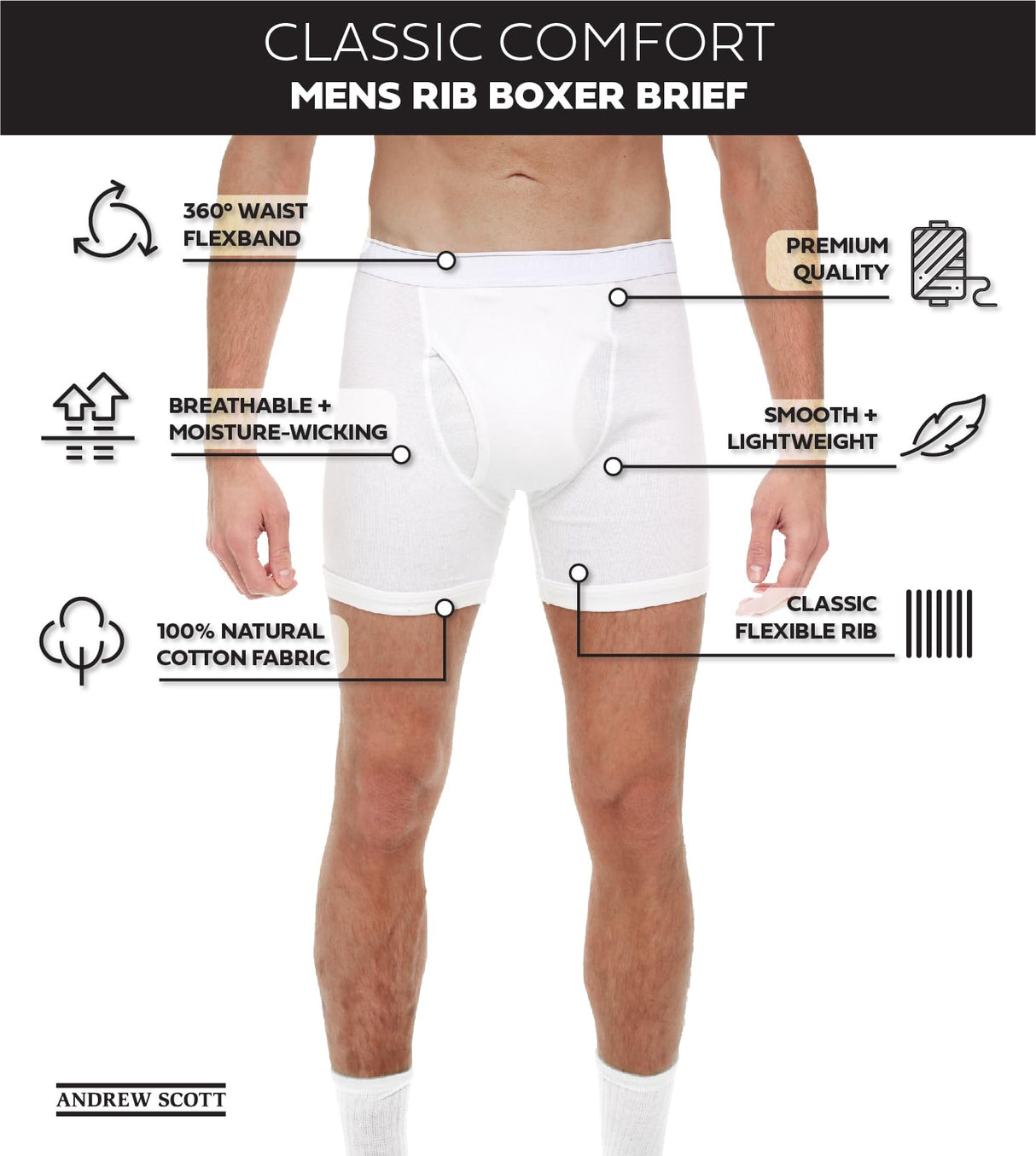 Men's Big & Tall Cotton Boxer Briefs