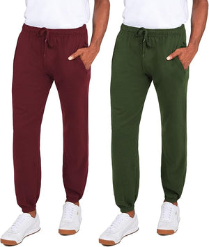 Men's Fleece Jogger Pants Athletic Loose-fit Sweatpants