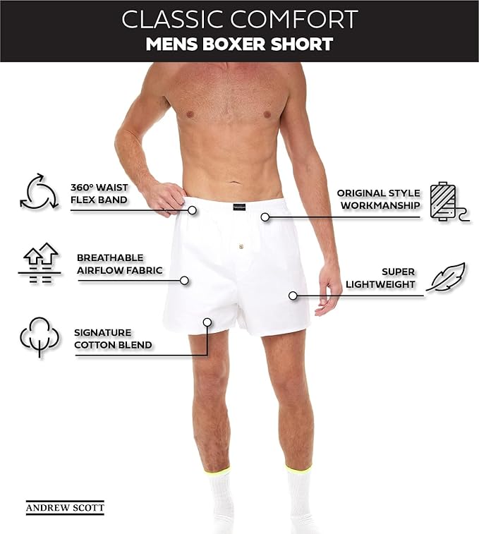 Men's Cotton Blend Boxer Shorts