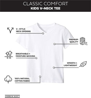 Boys' V Neck Cotton T Shirt